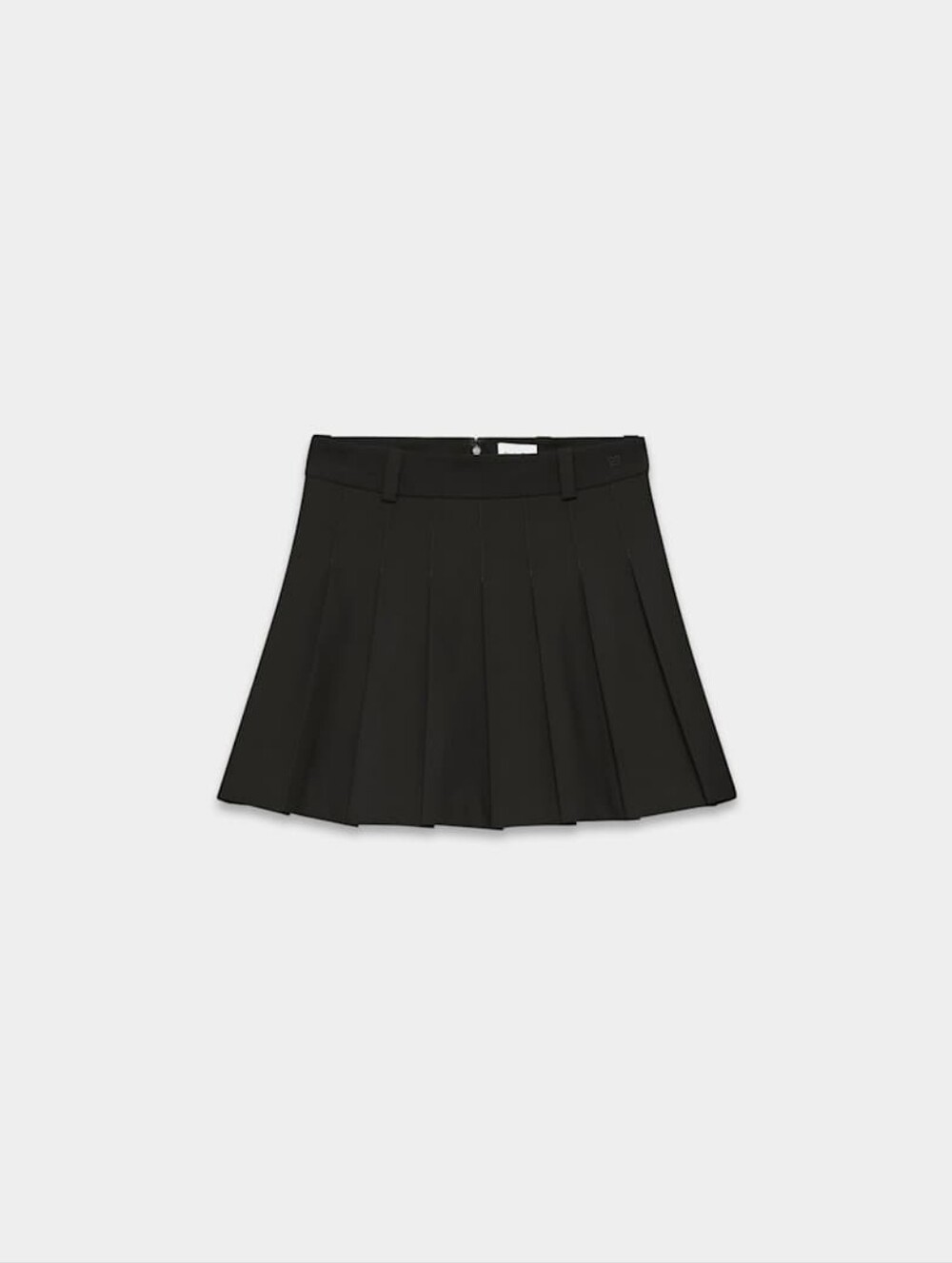 the olive pleated skirt